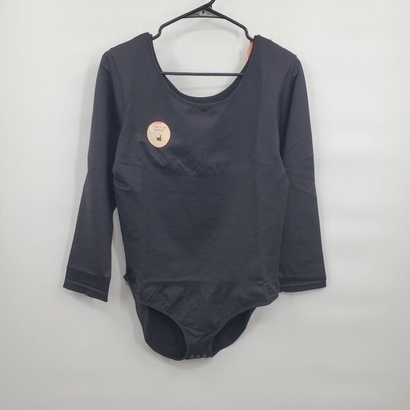 Shapermint Allday Everyday Long Sleeve Bodysuit Women Size 4XL Plus NWT Scoop - Picture 1 of 12